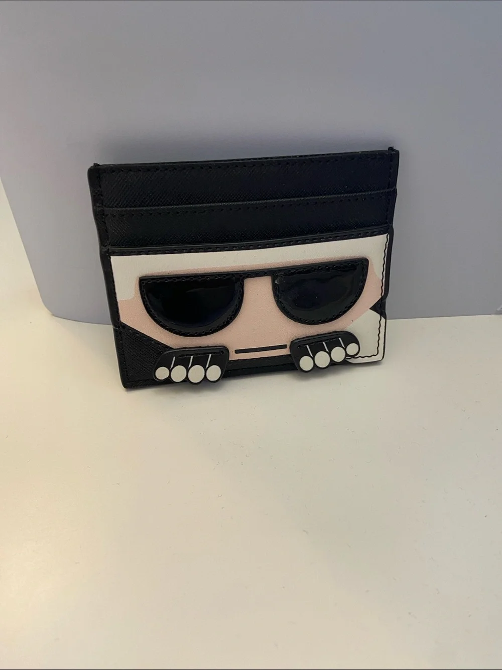 Karl Lagerfeld Black and Cream Novelty Sunglasses Card Holder